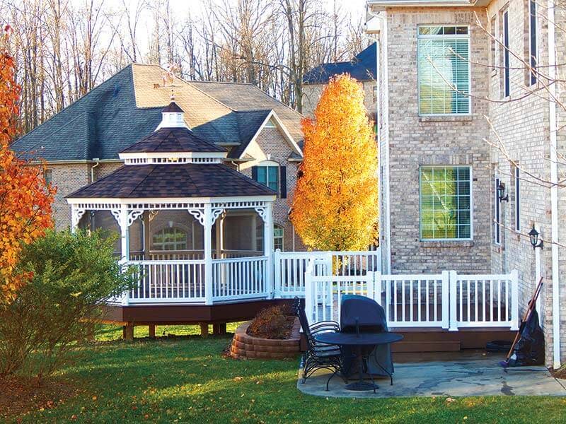 Octagon Gazebo in Fall — Gazebo by Amish Country Gazebos