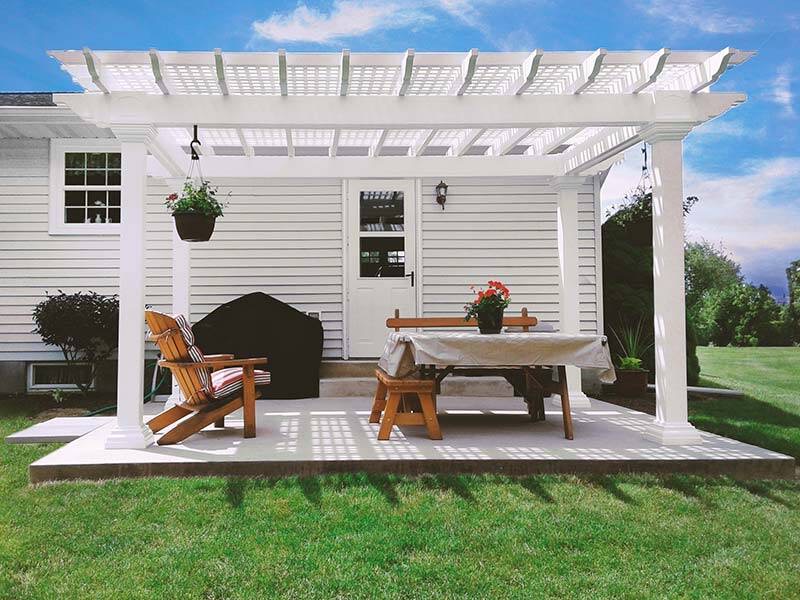 Montana Vinyl with Custom Lattice — Pergola by Amish Country Gazebos